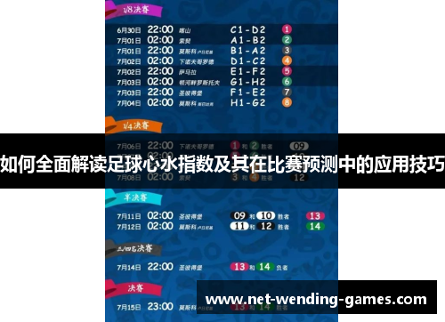如何全面解读足球心水指数及其在比赛预测中的应用技巧